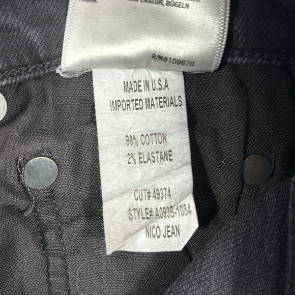 Agolde Nico High-Rise Skinny Jeans Button Fly Virtue Black | Size 24 - Picture 8 of 8